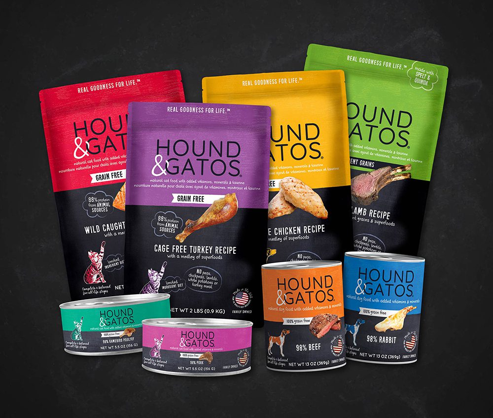 Hound & Gatos Cat & Dog Food Packaging Redesign